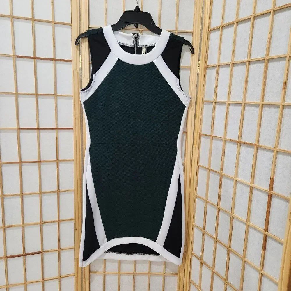 Lovemarks Womens Green White Stripe Dress Sz M NWT